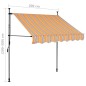 Tenda da Sole Retrattile Manuale con LED 200 cm Gialla e Blu Tenda da Sole Retrattile Manuale con LED 200 cm Gialla e Blu