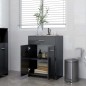 Armadio da Bagno Grigio Lucido 60x33x80 cm in Truciolato