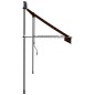 Tenda da Sole Retrattile Manuale LED 250 cm Arancione e Marrone Tenda da Sole Retrattile Manuale LED 250 cm Arancione e Marrone