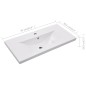 Lavabo da Incasso 81x39,5x18,5 cm in Ceramica Bianco Lavabo da Incasso 81x39,5x18,5 cm in Ceramica Bianco