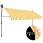 vidaXL Tenda da Sole Retrattile Manuale LED 350 cm Bianca e Arancione vidaXL Tenda da Sole Retrattile Manuale LED 350 cm Bianca e Arancione