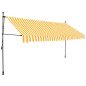 vidaXL Tenda da Sole Retrattile Manuale LED 350 cm Bianca e Arancione vidaXL Tenda da Sole Retrattile Manuale LED 350 cm Bianca e Arancione