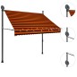 Tenda da Sole Retrattile Manuale LED 200 cm Arancione e Marrone Tenda da Sole Retrattile Manuale LED 200 cm Arancione e Marrone