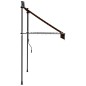 Tenda da Sole Retrattile Manuale LED 150 cm Arancione e Marrone Tenda da Sole Retrattile Manuale LED 150 cm Arancione e Marrone