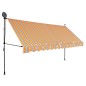 Tenda da Sole Retrattile Manuale con LED 400 cm Gialla e Blu Tenda da Sole Retrattile Manuale con LED 400 cm Gialla e Blu