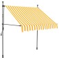 vidaXL Tenda da Sole Retrattile Manuale LED 150 cm Bianca e Arancione