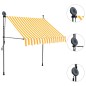 vidaXL Tenda da Sole Retrattile Manuale LED 150 cm Bianca e Arancione