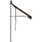 Tenda da Sole Retrattile Manuale LED 350 cm Arancione e Marrone Tenda da Sole Retrattile Manuale LED 350 cm Arancione e Marrone