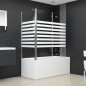 Cabina da Bagno 120x68x130 cm in Vetro Temperato a Righe Cabina da Bagno 120x68x130 cm in Vetro Temperato a Righe