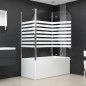 Cabina da Bagno 120x68x130 cm in Vetro Temperato a Righe Cabina da Bagno 120x68x130 cm in Vetro Temperato a Righe