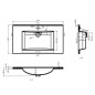 Lavabo da Incasso 800x460x130 mm in SMC Bianco Lavabo da Incasso 800x460x130 mm in SMC Bianco
