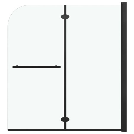 Box Doccia Pieghevole a Libro 2 Pannelli in ESG 120x140 cm Nero