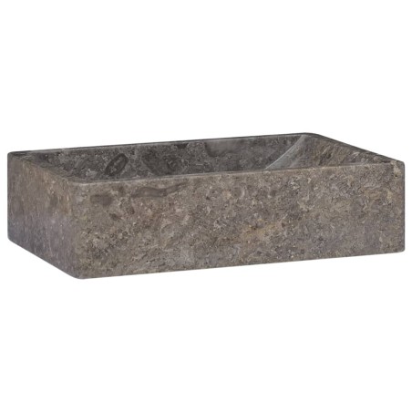 vidaXL Lavello 45x30x12 cm Marmo Lucido Grigio 
