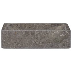 vidaXL Lavello 45x30x12 cm Marmo Lucido Grigio 