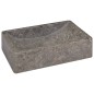 vidaXL Lavello 45x30x12 cm Marmo Lucido Grigio 