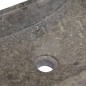 vidaXL Lavello 45x30x12 cm Marmo Lucido Grigio 