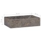 vidaXL Lavello 45x30x12 cm Marmo Lucido Grigio 