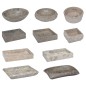 vidaXL Lavello 45x30x12 cm Marmo Lucido Grigio 