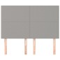 Testiere 4 pz Grigio Chiaro 72x5x78/88 cm in Tessuto