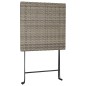 Set Pieghevole da Bistrò 3 pz Grigio in Polyrattan