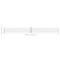 vidaXL Tenda Laterale Retrattile per Patio 140x1200 cm Crema