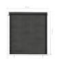 Tenda a Rullo per Esterni 60x140 cm Antracite Tenda a Rullo per Esterni 60x140 cm Antracite