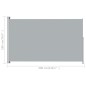 Tenda Laterale Retrattile per Patio 180x300 cm Grigia Tenda Laterale Retrattile per Patio 180x300 cm Grigia