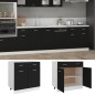 Armadio con Cassetto Nero 80x46x81,5 cm in Truciolato Armadio con Cassetto Nero 80x46x81,5 cm in Truciolato