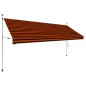 Tenda da Sole Retrattile Manuale 400 cm Arancione e Marrone Tenda da Sole Retrattile Manuale 400 cm Arancione e Marrone