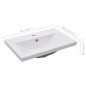 Lavabo da Incasso 61x39,5x18,5 cm in Ceramica Bianco Lavabo da Incasso 61x39,5x18,5 cm in Ceramica Bianco