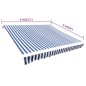 vidaXL Tenda Parasole in Tela Blu e Bianco 4x3m (Telaio non Incluso) vidaXL Tenda Parasole in Tela Blu e Bianco 4x3m (Telaio non Incluso)