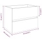 Mobile Lavabo Rovere Marrone 60x38,5x45 cm in Legno Multistrato Mobile Lavabo Rovere Marrone 60x38,5x45 cm in Legno Multistrato