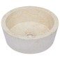 vidaXL Lavandino Crema Ø40x15 cm in Marmo vidaXL Lavandino Crema Ø40x15 cm in Marmo