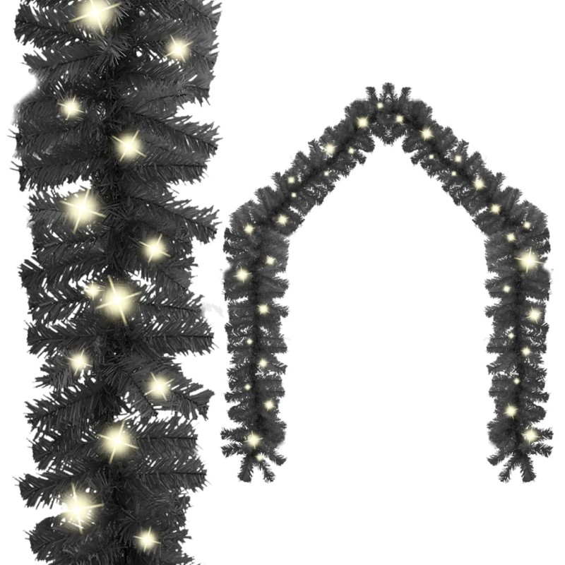 Ghirlanda Natalizia con Luci a LED 20 m Nera Ghirlanda Natalizia con Luci a LED 20 m Nera