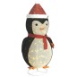 Figura Decorativa Pinguino Natale con LED Tessuto Lusso 180cm Figura Decorativa Pinguino Natale con LED Tessuto Lusso 180cm