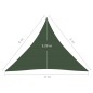 Vela Parasole 160 g/m² Verde Scuro 4x4x4 m in HDPE Vela Parasole 160 g/m² Verde Scuro 4x4x4 m in HDPE