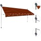 Tenda da Sole Retrattile Manuale LED 400 cm Arancione e Marrone Tenda da Sole Retrattile Manuale LED 400 cm Arancione e Marrone