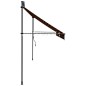 Tenda da Sole Retrattile Manuale LED 400 cm Arancione e Marrone Tenda da Sole Retrattile Manuale LED 400 cm Arancione e Marrone