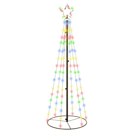 vidaXL Albero di Natale a Cono Colorato 108 LED 70x180 cm