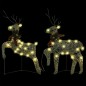 Renne di Natale 2 pz Oro 40 LED Renne di Natale 2 pz Oro 40 LED