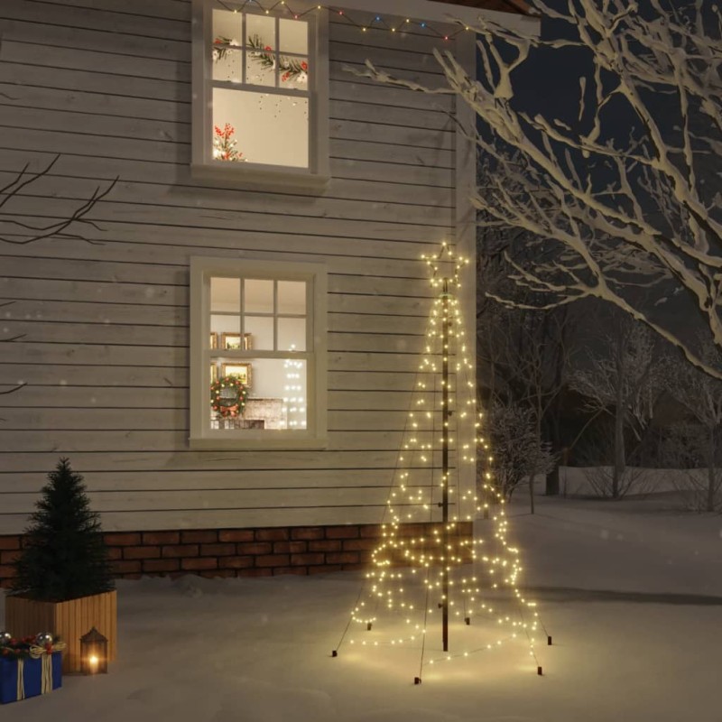 Albero di Natale con Puntale Bianco Caldo 200 LED 180 cm Albero di Natale con Puntale Bianco Caldo 200 LED 180 cm