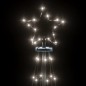 vidaXL Albero di Natale a Cono Bianco Caldo 108 LED 70x180 cm