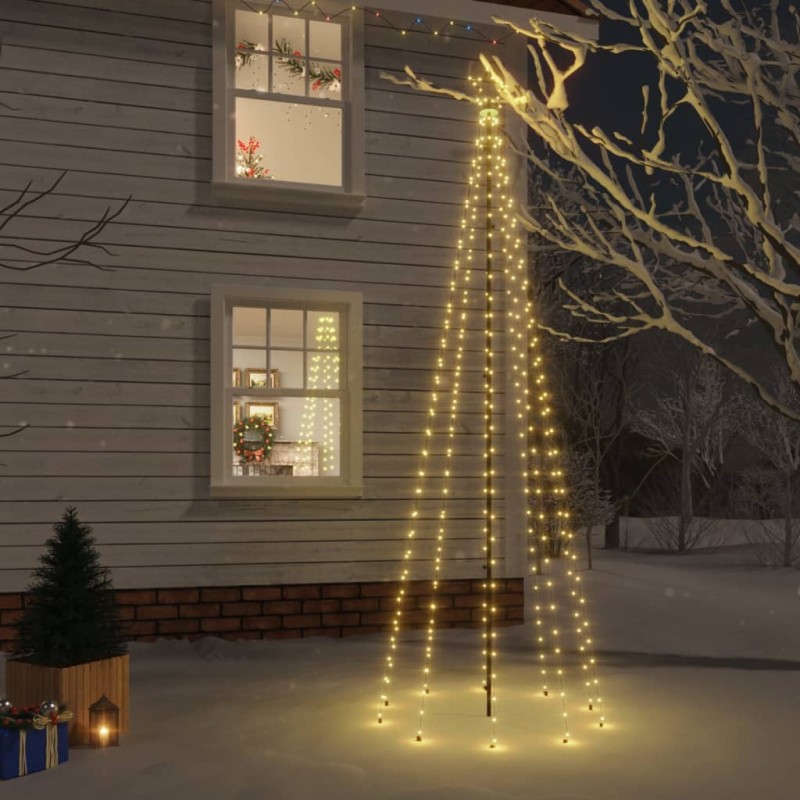 Albero di Natale con Puntale Bianco Caldo 310 LED 300 cm Albero di Natale con Puntale Bianco Caldo 310 LED 300 cm