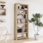 Libreria a 7 Ripiani 80x30x200 cm in Legno Massello di Acacia Libreria a 7 Ripiani 80x30x200 cm in Legno Massello di Acacia