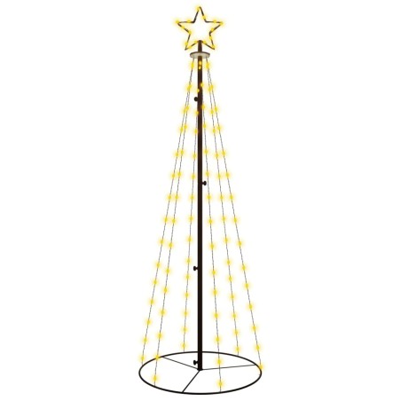 Albero di Natale a Cono Bianco Caldo 108 LED 70x180 cm