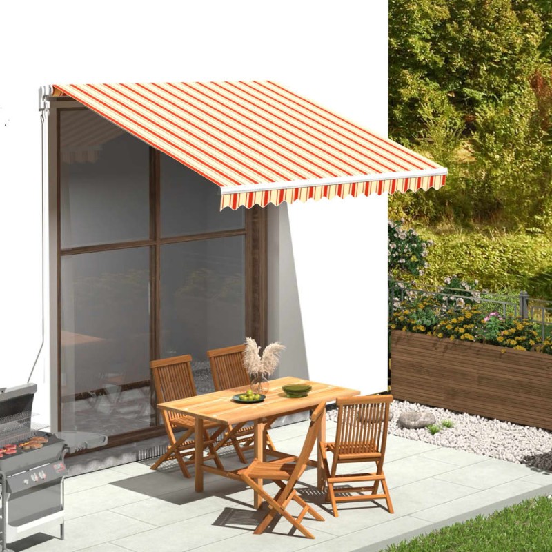 Tessuto di Ricambio per Tenda da Sole Giallo e Arancio 3x2,5 m Tessuto di Ricambio per Tenda da Sole Giallo e Arancio 3x2,5 m