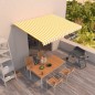 Tenda da Sole Retrattile Manuale 450x300 cm Gialla e Bianca Tenda da Sole Retrattile Manuale 450x300 cm Gialla e Bianca
