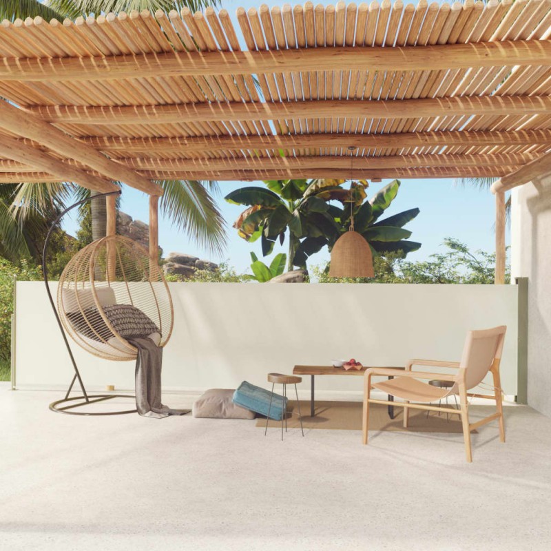 vidaXL Tenda Laterale Retrattile per Patio 117x600 cm Crema vidaXL Tenda Laterale Retrattile per Patio 117x600 cm Crema