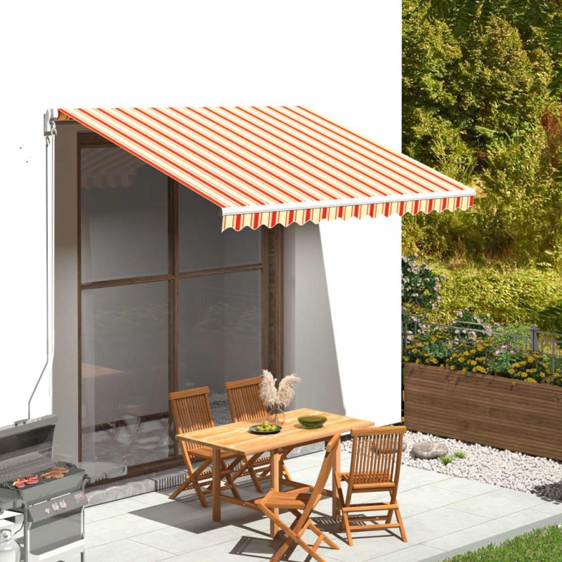 vidaXL Tessuto Ricambio per Tenda da Sole Giallo e Arancio 3,5x2,5 m vidaXL Tessuto Ricambio per Tenda da Sole Giallo e Arancio 3,5x2,5 m