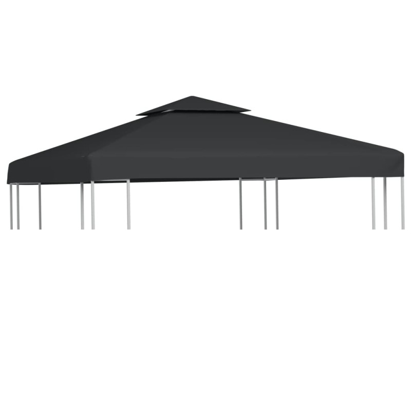 Telo di Ricambio per Gazebo 310g/m² Grigio Scuro 3x3m Telo di Ricambio per Gazebo 310g/m² Grigio Scuro 3x3m